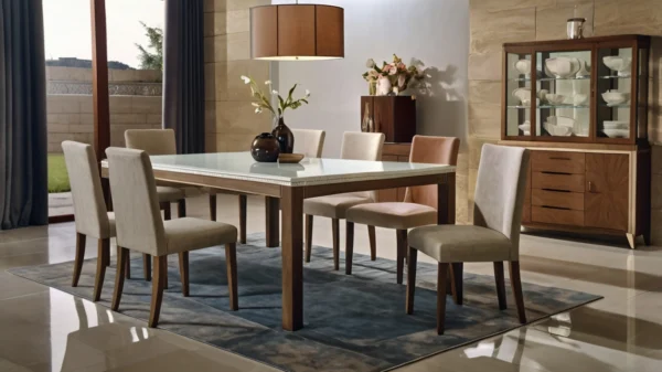 Modern Elegance Glass-Top Dining Table